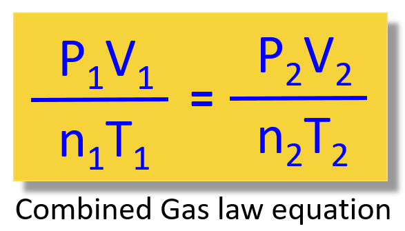 combined gas law equation