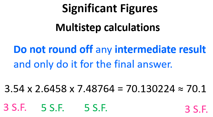 significant figures multistep calculation