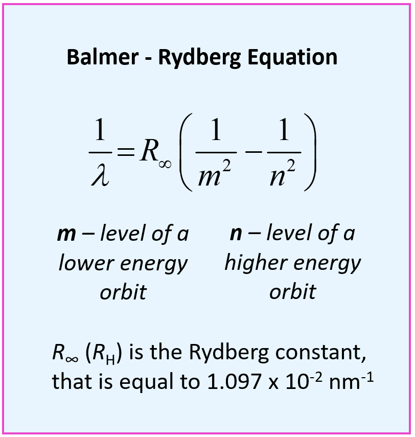 Balmer - Rydberg Equation