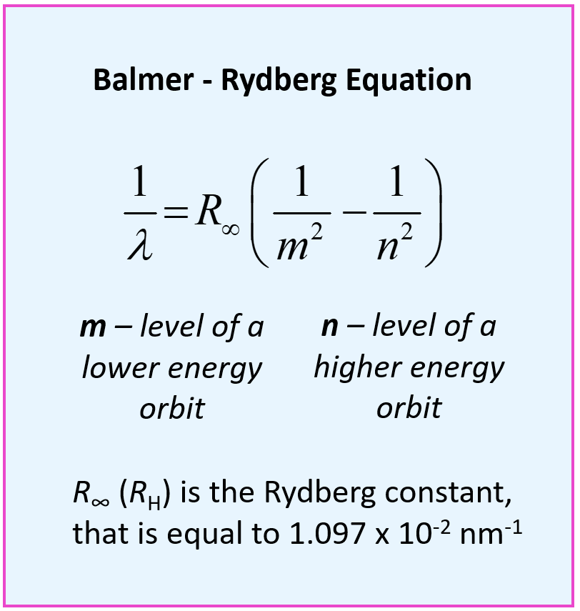 wavelength formula chemistry