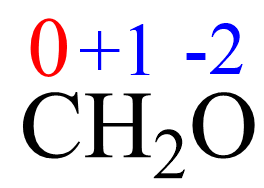 CH2O oxidation numbers