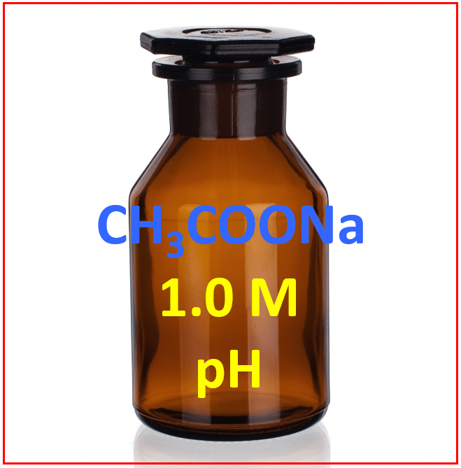 CH3COONa sodium acetate pH