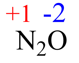 N2O oxidation numbers